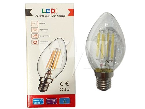 WMG E14 LED Candle Bulb 4W C35