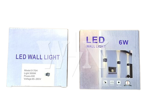 LED Up Down Wall Light 6W Black 0170H