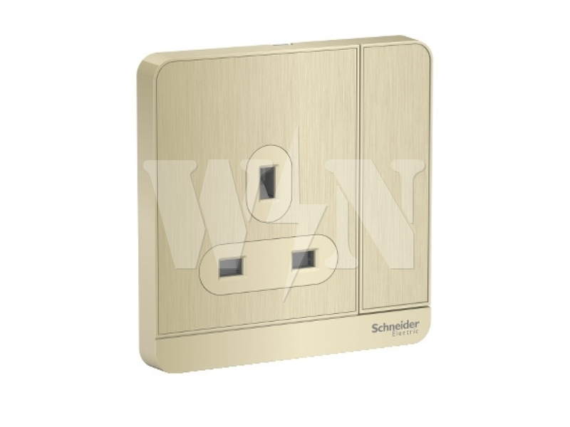 SCHNEIDER AVATARON SWITCH SOCKET 13A (GOLD) E8315