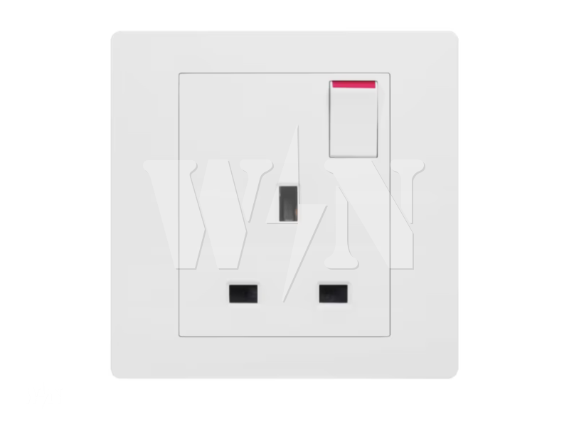 HAGER MUSE 13A SWITCH SOCKET (WHITE) WGMS113S