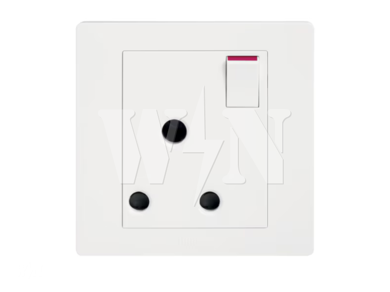 HAGER MUSE 15A SWITCH SOCKET (WHITE) WGMS115S