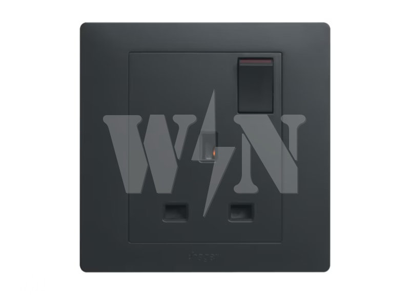 HAGER MUSE 13A SWITCH SOCKET (BLACK) WGMS113SKB