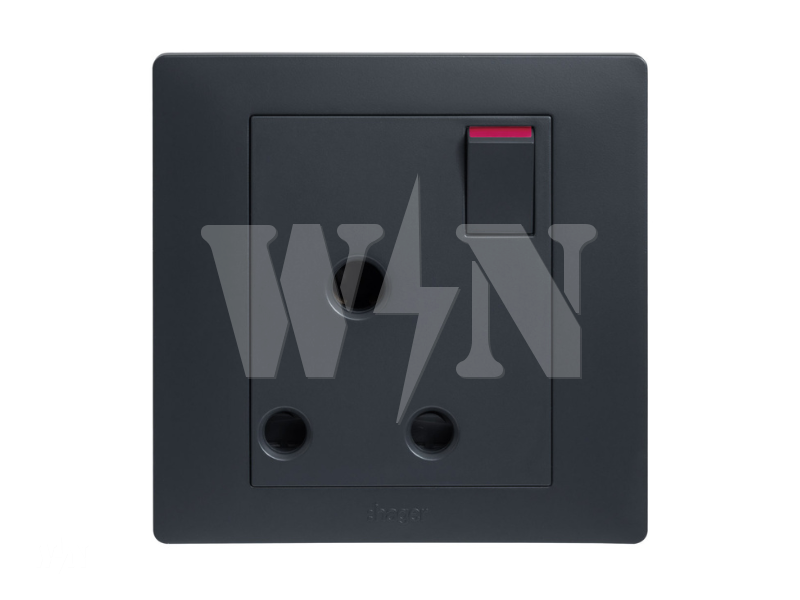 HAGER MUSE 15A SWITCH SOCKET (BLACK) WGMS115SKB