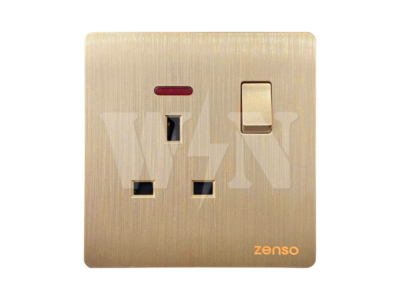 ZENSO GRANDE 13A SWITCH SOCKET (GOLD) G3013