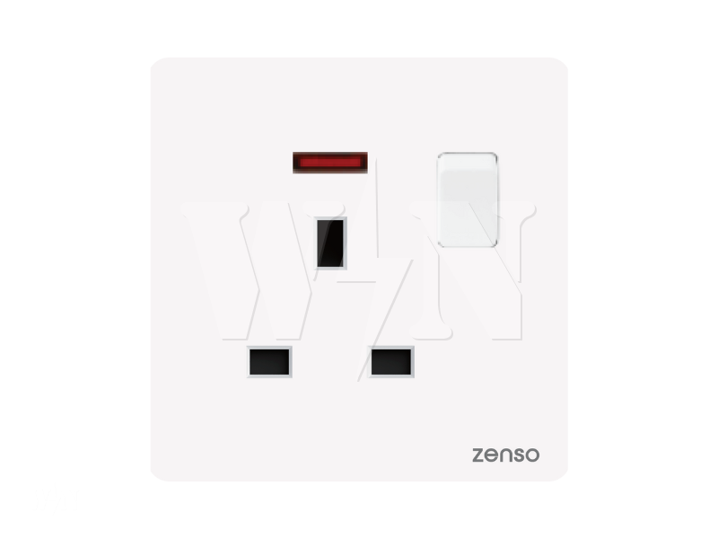 ZENSO GRANDE 13A SWITCH SOCKET (WHITE) G3013