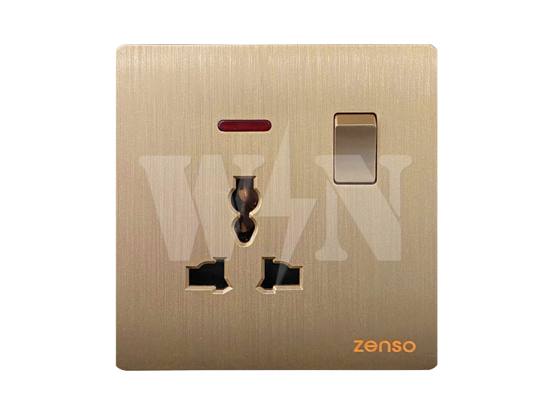 ZENSO GRANDE 13A UNIVERSAL SWITCH SOCKET (GOLD) G3089