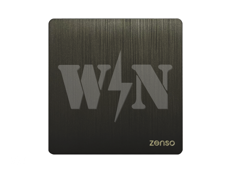 ZENSO GRANDE 1GANG 1WAY SWITCH (HAIRLINE BLACK) B1011