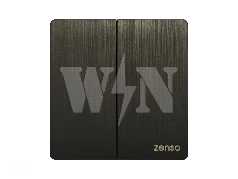 ZENSO GRANDE 2GANG 2WAY SWITCH (HAIRLINE BLACK) B1022