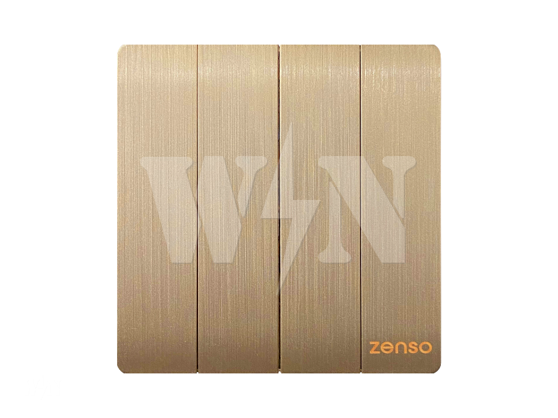 ZENSO GRANDE 4GANG 1WAY SWITCH (GOLD) G1041