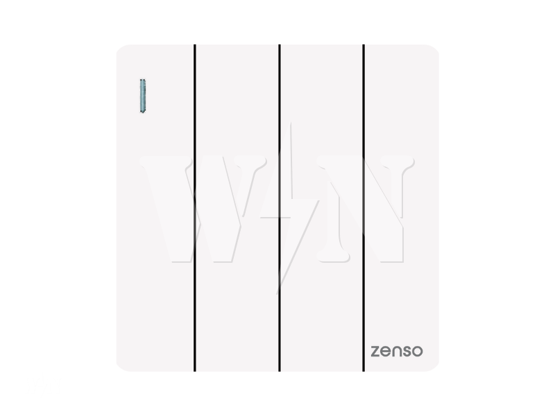 ZENSO GRANDE 4GANG 1WAY SWITCH (WHITE) G1041