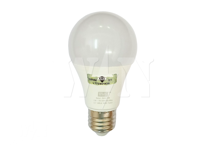 WMG E27 LED BULB 10W A60 (3000K) SIRIM