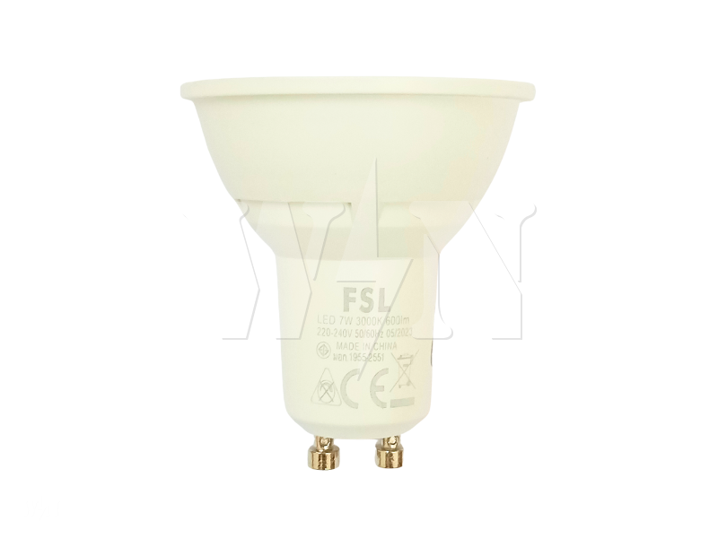 FSL GU10 LED HALOGEN BULB 240V 7W (3000K)