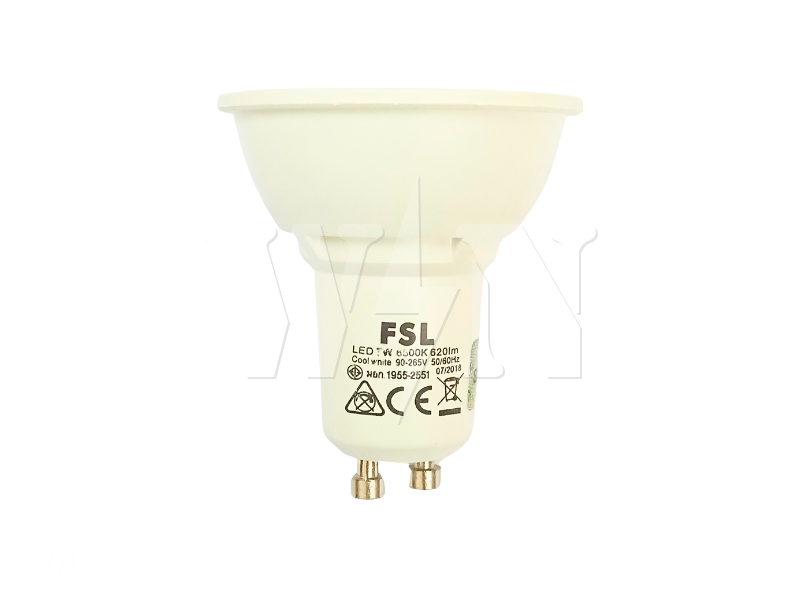 FSL GU10 LED HALOGEN BULB 240V 7W (6000K)