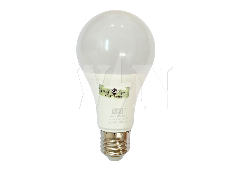 WMG E27 LED BULB 13W A65 (3000K) SIRIM