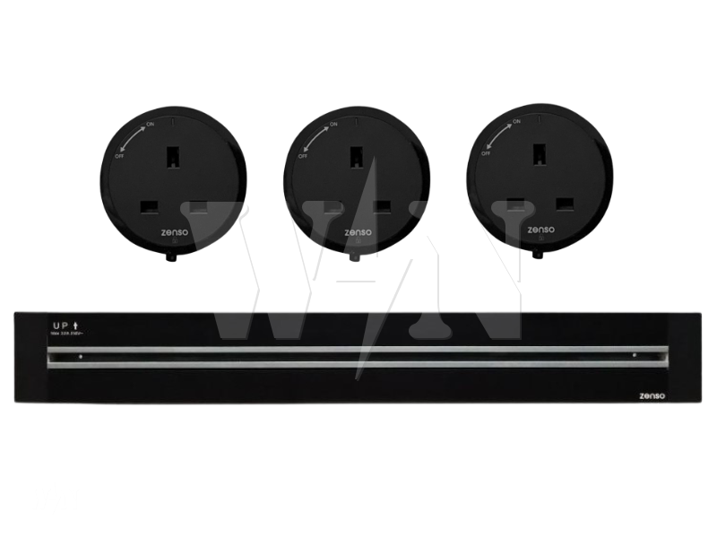 ZENSO ZLINE POWER TRACK 1000MM+3UNIT 13A SOCKET (BLACK)