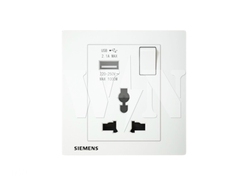 SIEMENS RELFA 13A UNIVERSAL SOCKET 2.1A USB 5UB1388