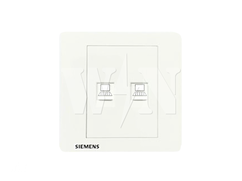 SIEMENS RELFA RJ45 CAT5E 2GANG SOCKET (WHITE)