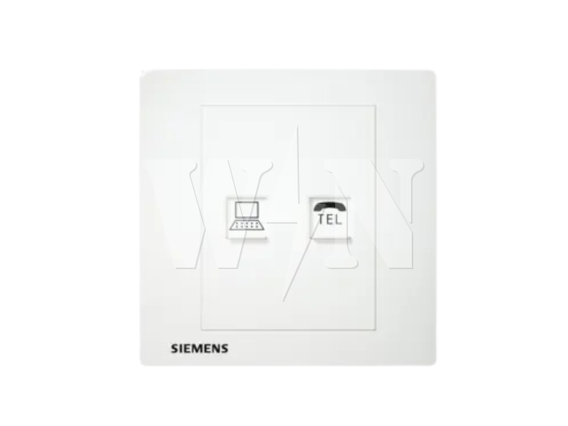 SIEMENS RELFA RJ11+RJ45 TEL+ CAT6 SOCKET (WHITE)