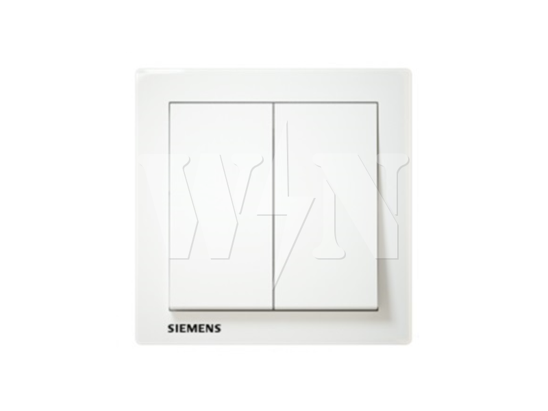 SIEMENS RELFA 2GANG PRESS SWITCH (WHITE)