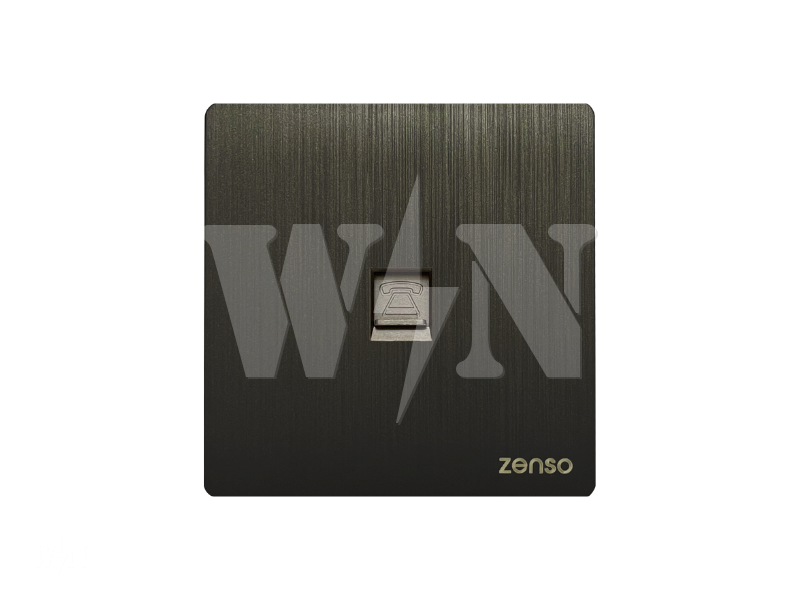 ZENSO GRANDE TELEPHONE SOCKET (HAIRLINE BLACK) B2214