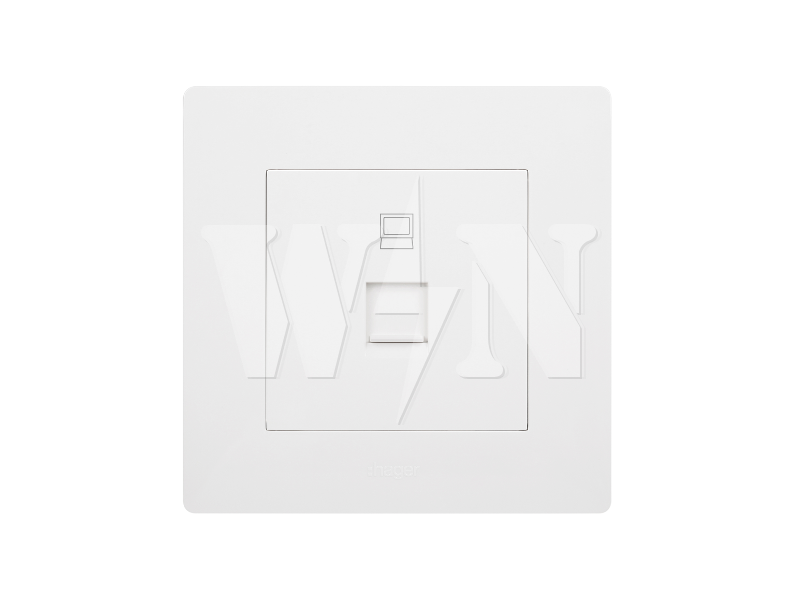 HAGER MUSE CAT6 DATA SOCKET (WHITE) WGMT1RJ6