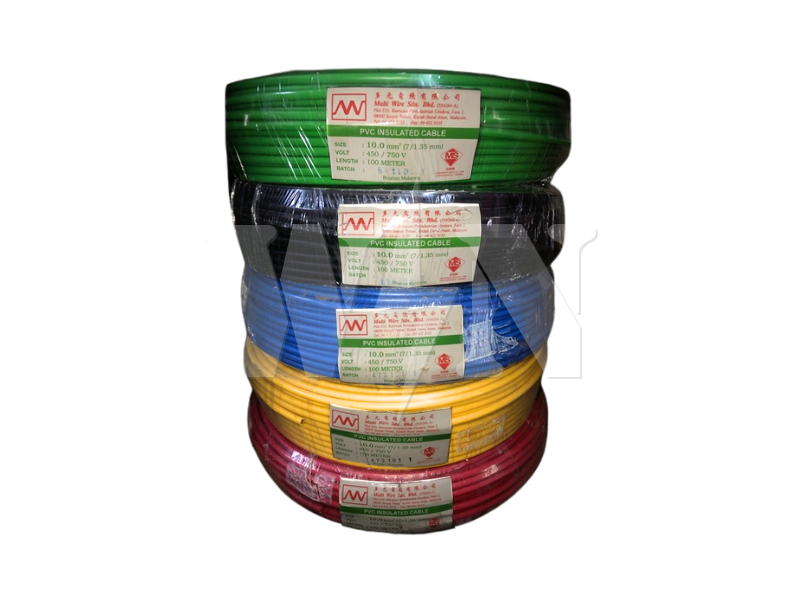 MULTI 10.0MM ( 7/1.35MM) CABLE S/L (GREEN)